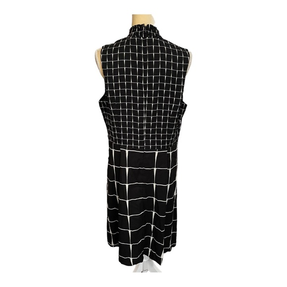 WHO WHAT WEAR Black Printed High Neck A-line Dress Size XL - Picture 6 of 11